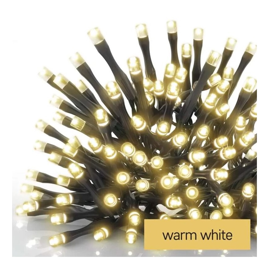 LED Εξωτερική  γιρλάντα 100xLED/1x2m IP44 ζεστό λευκό