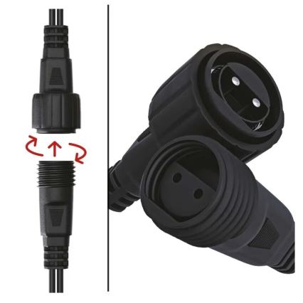 LED Εξωτερική  γιρλάντα 100xLED/1x2m IP44 ζεστό λευκό