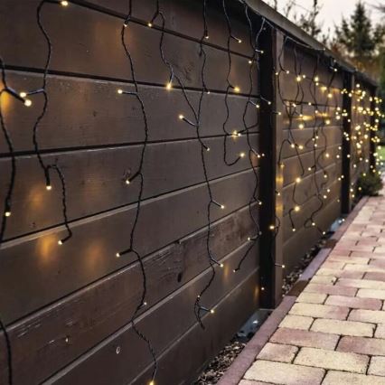 LED Εξωτερική  γιρλάντα 100xLED/2,5x0,9m IP44 θερμό λευκό
