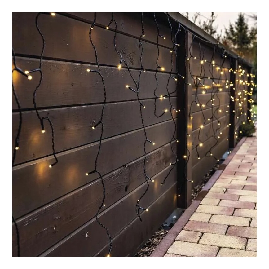 LED Εξωτερική  γιρλάντα 100xLED/2,5x0,9m IP44 θερμό λευκό