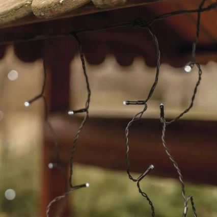 LED Εξωτερική  γιρλάντα 100xLED/2,5x0,9m IP44 ψυχρό λευκό