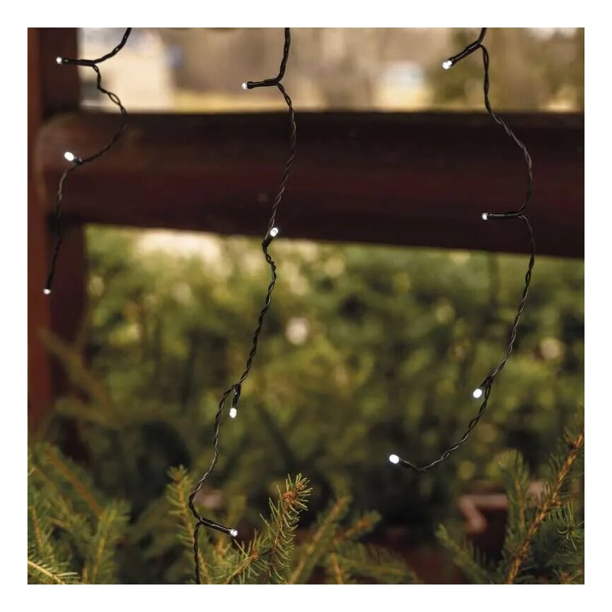 LED Εξωτερική  γιρλάντα 100xLED/2,5x0,9m IP44 ψυχρό λευκό