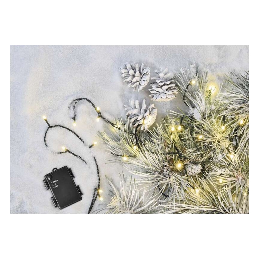 LED εξωτερική γιρλάντα 120xLED/3xAA 8,9m IP44 θερμό λευκό