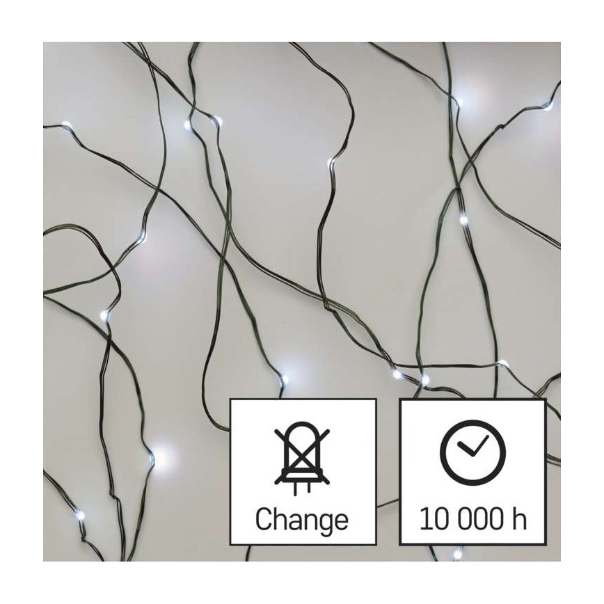 LED εξωτερική γιρλάντα 150xLED/20m IP44 ψυχρό λευκό