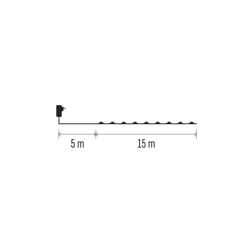 LED εξωτερική γιρλάντα 150xLED/20m IP44 ψυχρό λευκό