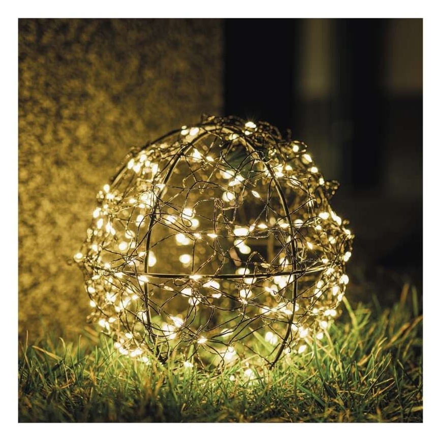 LED εξωτερική γιρλάντα 200 LED, 5 m, IP44, θερμό λευκό