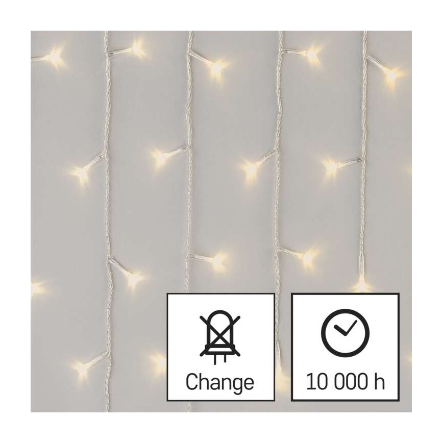 LED εξωτερική γιρλάντα 300 LED/8 λειτουργίες 10 m IP44 θερμό λευκό + τηλεχειριστήριο