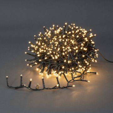 LED εξωτερική γιρλάντα 400 LED, 7 λειτουργίες, 11 m, IP44, θερμό λευκό