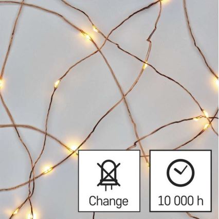 LED εξωτερική γιρλάντα 40xLED/9m IP44 ζεστό λευκό