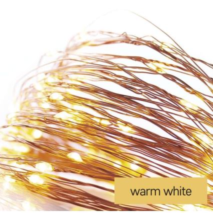 LED εξωτερική γιρλάντα 40xLED/9m IP44 θερμό λευκό