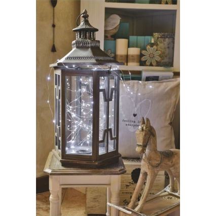 LED εξωτερική γιρλάντα 40xLED/9m IP44 ψυχρό λευκό