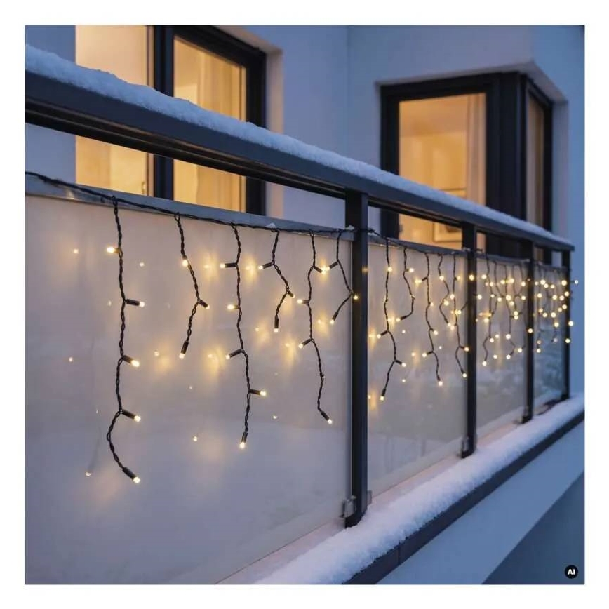 LED Εξωτερική γιρλάντα 50xLED/3x0,4m IP44 θερμό λευκό