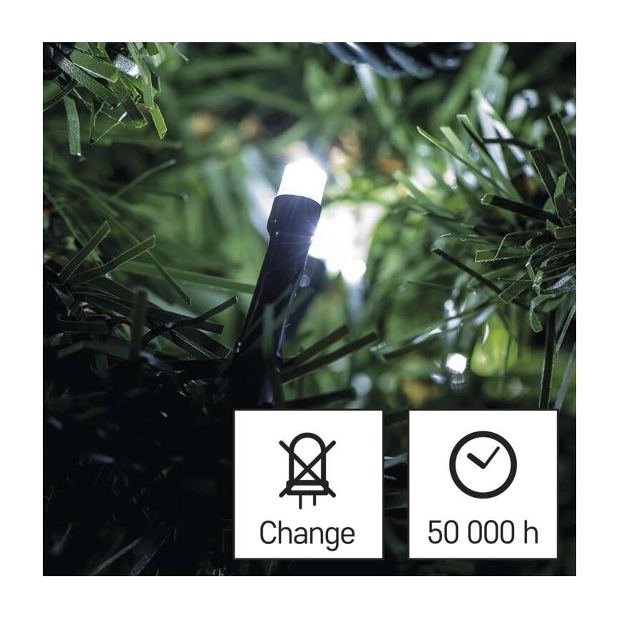 LED εξωτερική γιρλάντα 80xLED/13m IP44 ψυχρό λευκό