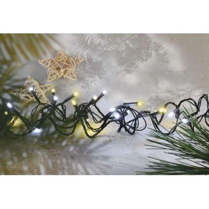 LED  εξωτερική γιρλάντα 80xLED/2 λειτουργίες 13m IP44 θερμό/ψυχρό λευκό