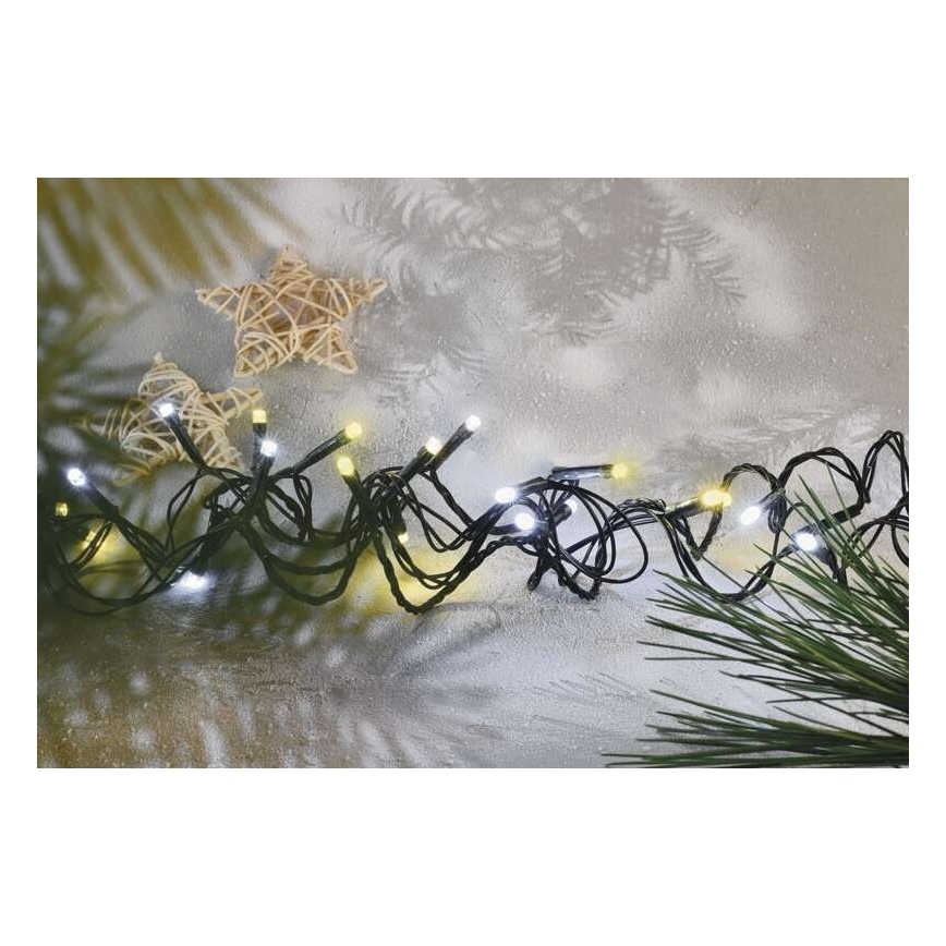 LED  εξωτερική γιρλάντα 80xLED/2 λειτουργίες 13m IP44 θερμό/ψυχρό λευκό