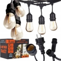 LED εξωτερική διακοσμητική αλυσίδα 10xE27/1W/230V 6,44 m IP44 μαύρη