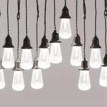 LED εξωτερική διακοσμητική αλυσίδα 16xLED 8,6m IP44 ψυχρό λευκό