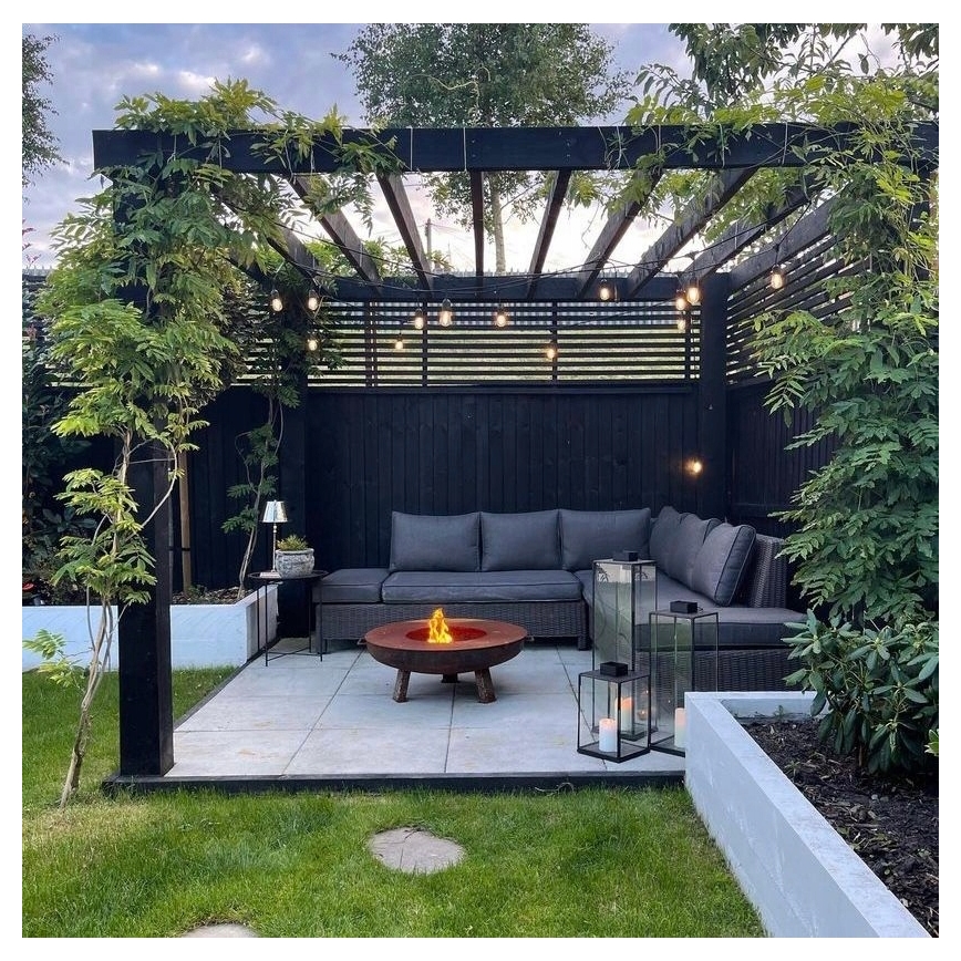 LED εξωτερική διακοσμητική αλυσίδα 20xE27/1W/230V 11,44 m IP44 μαύρη