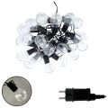 LED εξωτερική διακοσμητική αλυσίδα 20xLED/0,075W/230V 5,8 m IP44 μαύρη