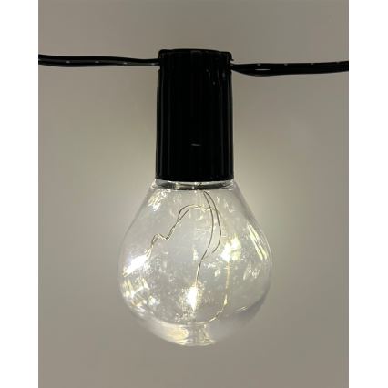 LED εξωτερική διακοσμητική αλυσίδα 20xLED/0,075W/230V 5,8 m IP44 μαύρη