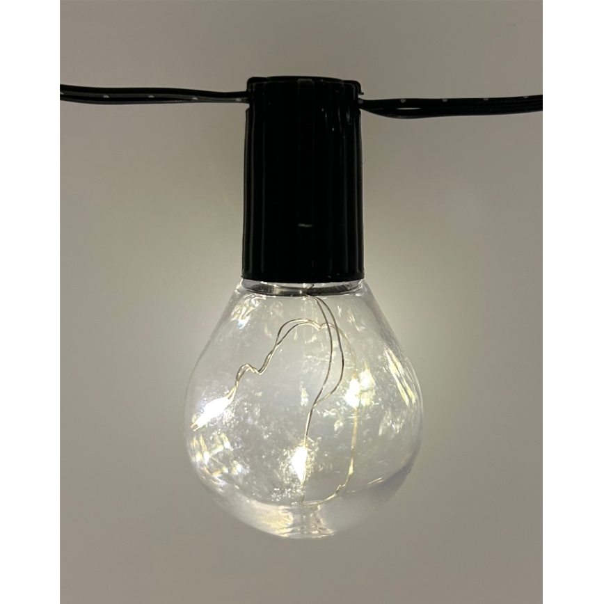 LED εξωτερική διακοσμητική αλυσίδα 20xLED/0,075W/230V 5,8 m IP44 μαύρη