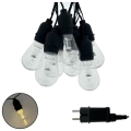 LED Εξωτερική διακοσμητική γιρλάντα 10xLED/0,15W/230V 3,8 m IP44 μαύρο