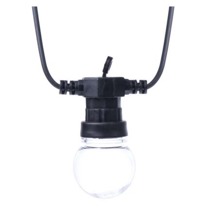 LED εξωτερική διακοσμητική γιρλάντα 10xLED/10m IP44 διάφανη