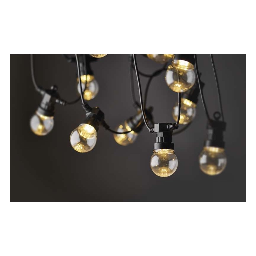 LED εξωτερική διακοσμητική γιρλάντα 10xLED/10m IP44 διάφανη