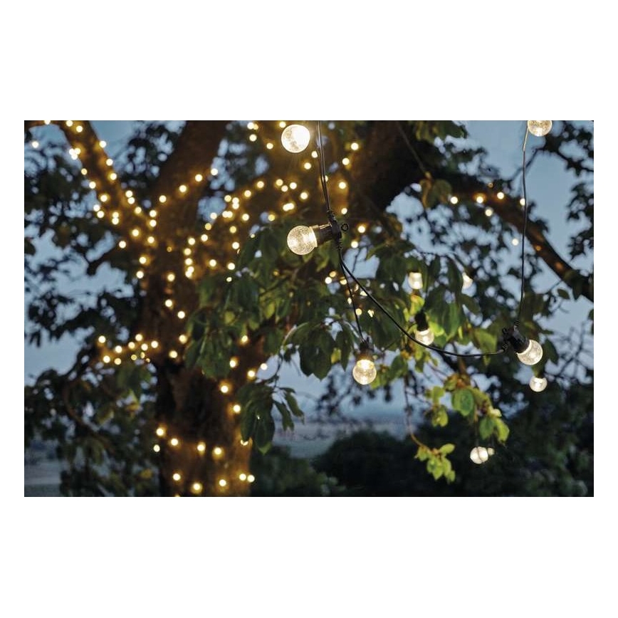 LED εξωτερική διακοσμητική γιρλάντα 10xLED/10m IP44 διάφανη