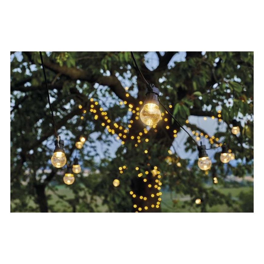 LED εξωτερική διακοσμητική γιρλάντα 10xLED/10m IP44 διάφανη