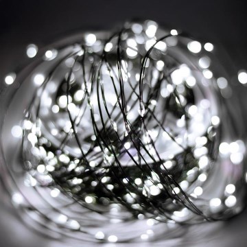 LED εξωτερική χριστουγεννιάτικη αλυσίδα 1000xLED/230V 8 λειτουργίες 53 m IP44 ψυχρό λευκό + τηλεχειριστήριο