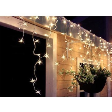 LED εξωτερική χριστουγεννιάτικη κουρτίνα 120xLED/8 λειτουργίες 9m IP44 θερμό λευκό