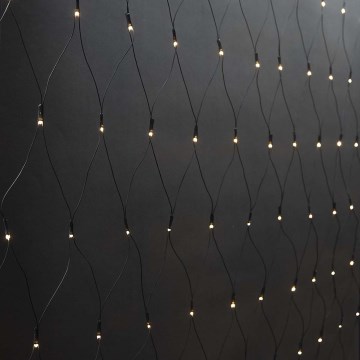 LED εξωτερική χριστουγεννιάτικη κουρτίνα 160xLED/7 λειτουργίες 5m IP44 ζεστό λευκό