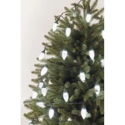 LED εξωτερική χριστουγεννιάτικη γιρλάντα 50xLED/8 λειτουργίες 14,8 m IP44 ψυχρό λευκό