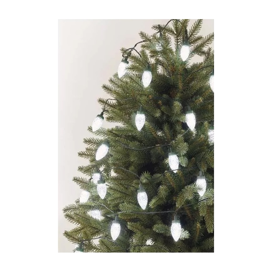 LED εξωτερική χριστουγεννιάτικη γιρλάντα 50xLED/8 λειτουργίες 14,8 m IP44 ψυχρό λευκό