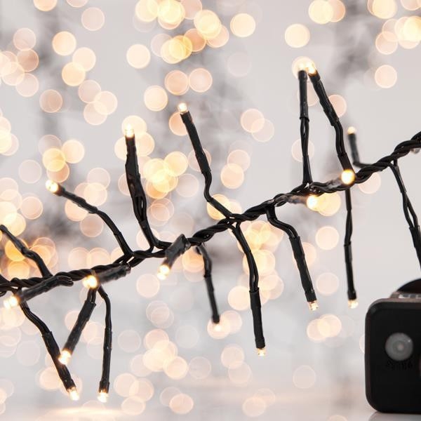 LED Εξωτερική χριστουγεννιάτικη γιρλάντα CLUSTER 588xLED/8 λειτουργίες 8,5 m IP44 θερμό λευκό