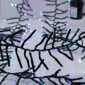 LED εξωτερική χριστουγεννιάτικη γιρλάντα CLUSTER 768xLED/8 λειτουργίες 9 m IP44 θερμό λευκό