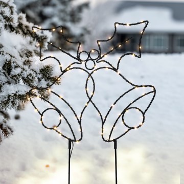 LED εξωτερική χριστουγεννιάτικη διακόσμηση 100xLED/3xAA IP44, θερμό λευκό, κουδούνια