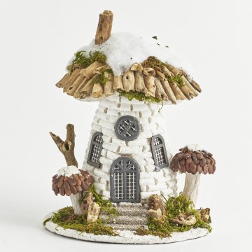 LED εξωτερική χριστουγεννιάτικη διακόσμηση 4xLED/2xAA IP44 σπιτάκι