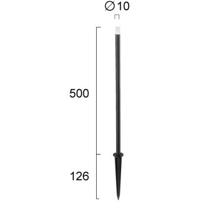 LED εξωτερικό φωτιστικό BAR LED/1W/24V IP65 μαύρο