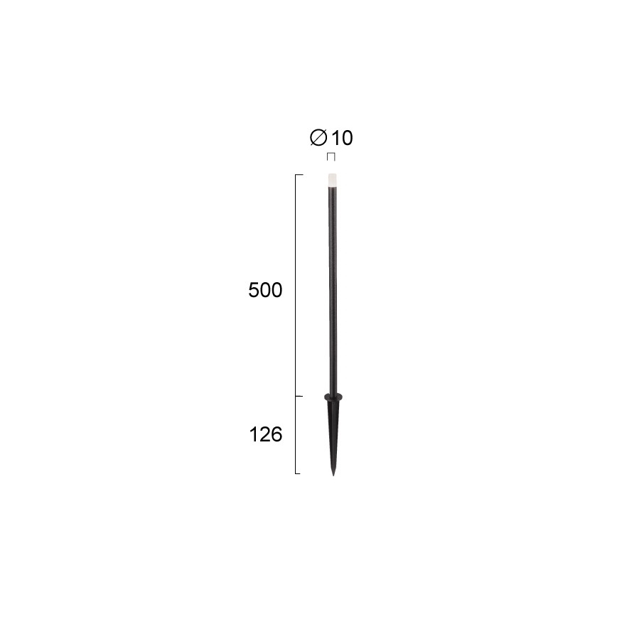 LED εξωτερικό φωτιστικό BAR LED/1W/24V IP65 μαύρο
