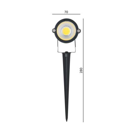 LED εξωτερικό φωτιστικό BLAKE LED/5W/230V 3000K IP65 μαύρο