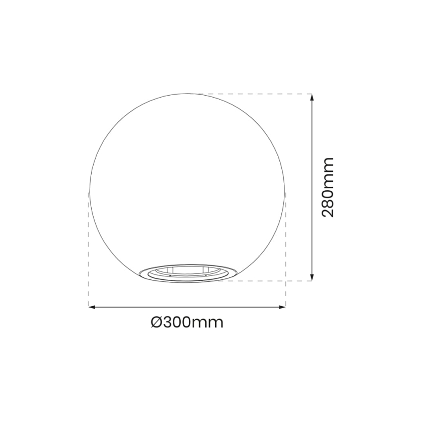 LED εξωτερικό φωτιστικό GLOBO 1xE27/11W/230V διάμ. 30 cm IP44