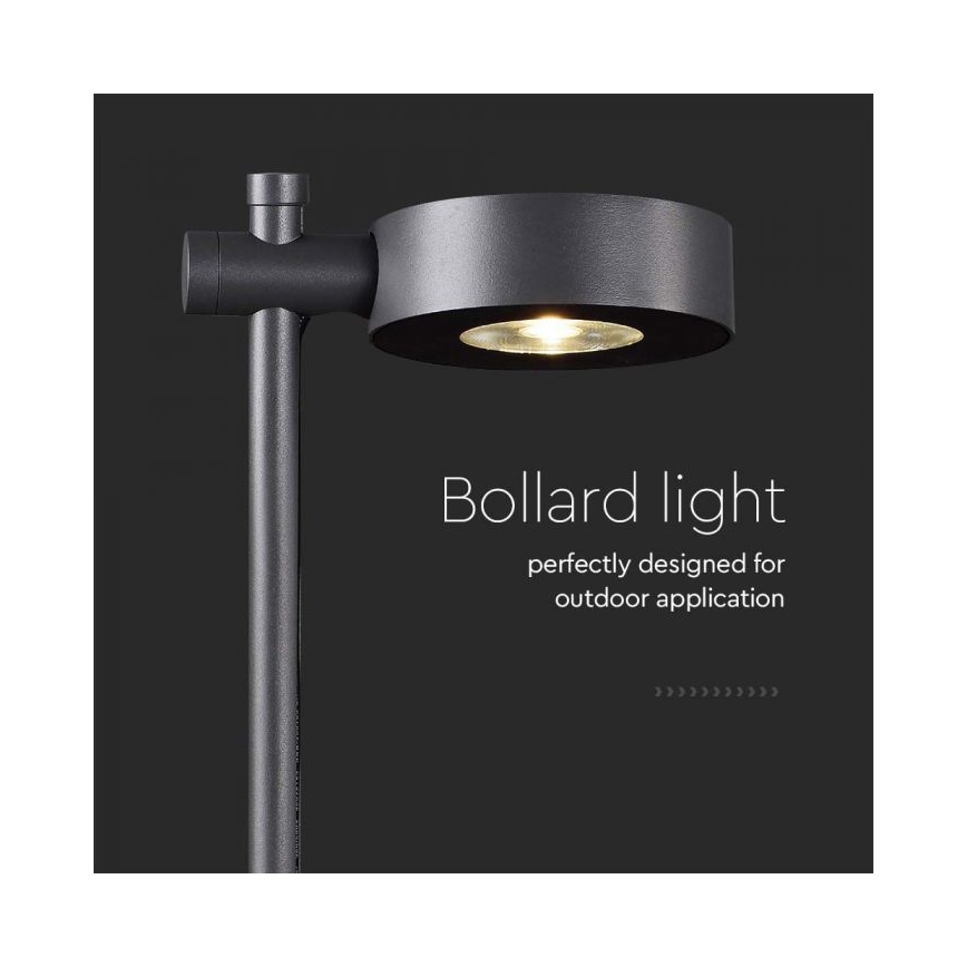 LED εξωτερικό φωτιστικό LED/7W/230V 3000K IP65 μαύρο 102 εκ.