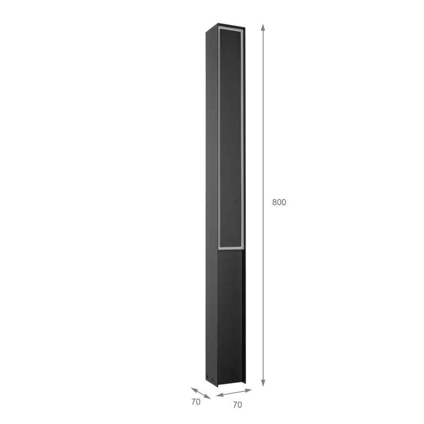 LED εξωτερικό φωτιστικό MODO LED/23,4W/230V 4000K IP44 80 cm μαύρο