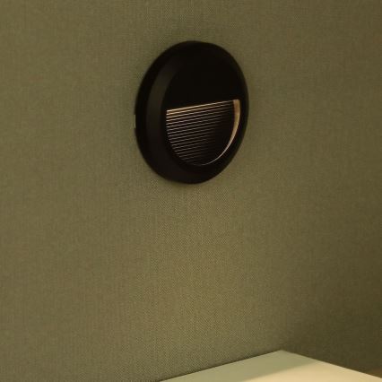 LED Εξωτερικό φωτιστικό σκάλας LED/2W/230V IP65 3000K μαύρο