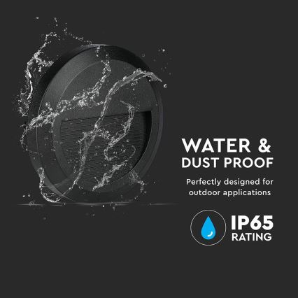 LED Εξωτερικό φωτιστικό σκάλας LED/2W/230V IP65 3000K μαύρο