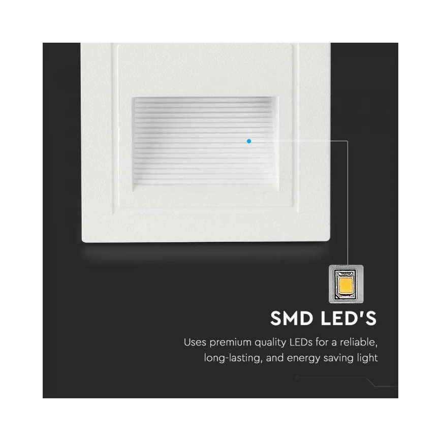 LED Εξωτερικό φωτιστικό σκάλας LED/5W/230V 3000K IP65 λευκό