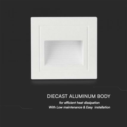 LED Εξωτερικό φωτιστικό σκάλας LED/5W/230V 3000K IP65 λευκό