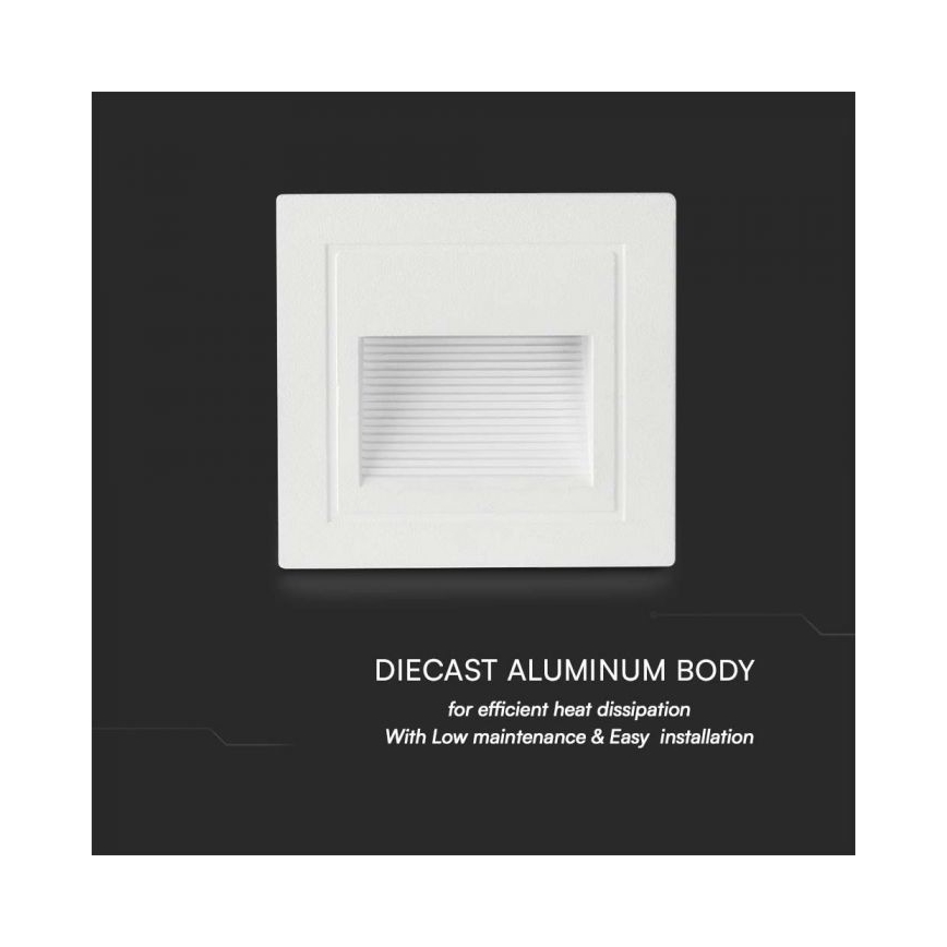 LED Εξωτερικό φωτιστικό σκάλας LED/5W/230V 3000K IP65 λευκό